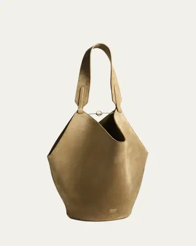Khaite Lotus Small Suede Tote Bag | Thumbnail 4