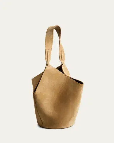 Khaite Lotus Small Suede Tote Bag | Thumbnail 5