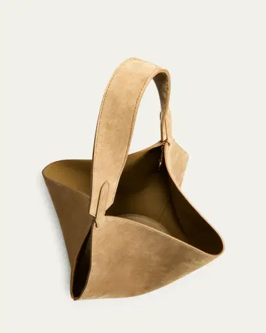Khaite Lotus Small Suede Tote Bag | Thumbnail 6