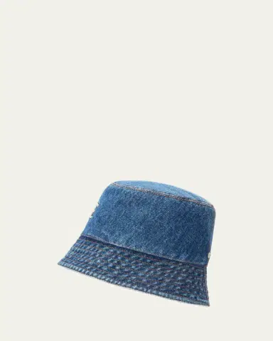 Loewe x Paula's Ibiza Logo Denim Bucket Hat | Thumbnail 4