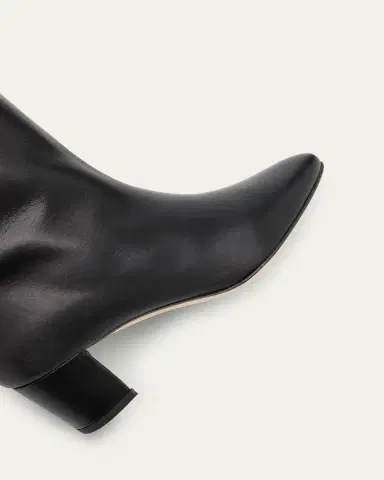 Manolo Blahnik Myra Leather Kitten Heel Boots | Thumbnail 3