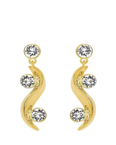 Oscar de la Renta Crystal Wave Drop Earrings | Thumbnail 1