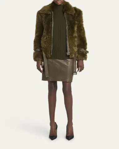 Tom Ford Soft Nappa Leather Mini Pencil Skirt | Thumbnail 2