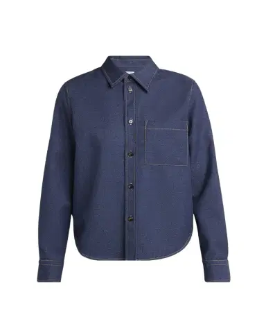 Bottega Veneta Melange Wool Cotton Drill Button-Down Shirt | Thumbnail 1 Bottega Veneta Melange Wool Cotton Drill Button-Down Shirt | Thumbnail 1