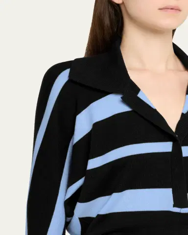 Proenza Schouler Solana Polo Stripe Superfine Merino Wool Dress | Thumbnail 2