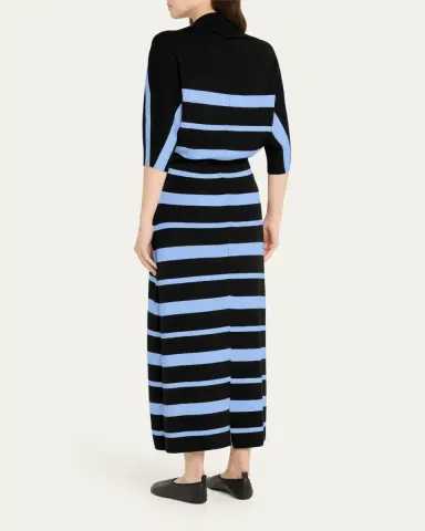 Proenza Schouler Solana Polo Stripe Superfine Merino Wool Dress | Thumbnail 3