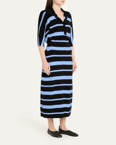 Proenza Schouler Solana Polo Stripe Superfine Merino Wool Dress | Thumbnail 5