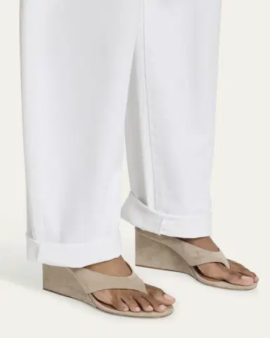 Alaïa Suede Wedge Thong Sandals | Thumbnail 12