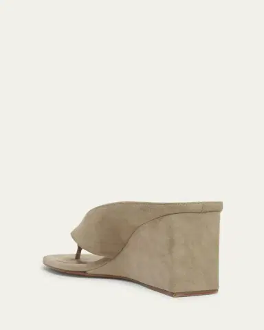 Alaïa Suede Wedge Thong Sandals | Thumbnail 14