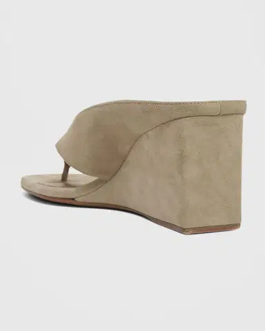 Alaïa Suede Wedge Thong Sandals | Thumbnail 8