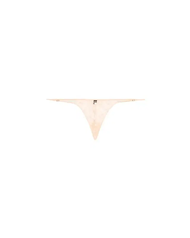 Rosette Embroidered Low-Rise G-String