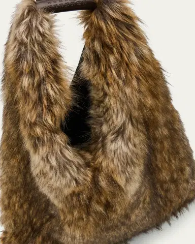 MM6 MAISON MARGIELA Classic Japanese Faux Fur Shoulder Bag | Thumbnail 4