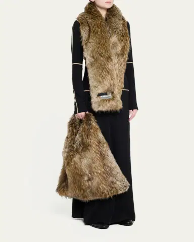 MM6 MAISON MARGIELA Classic Japanese Faux Fur Shoulder Bag | Thumbnail 5
