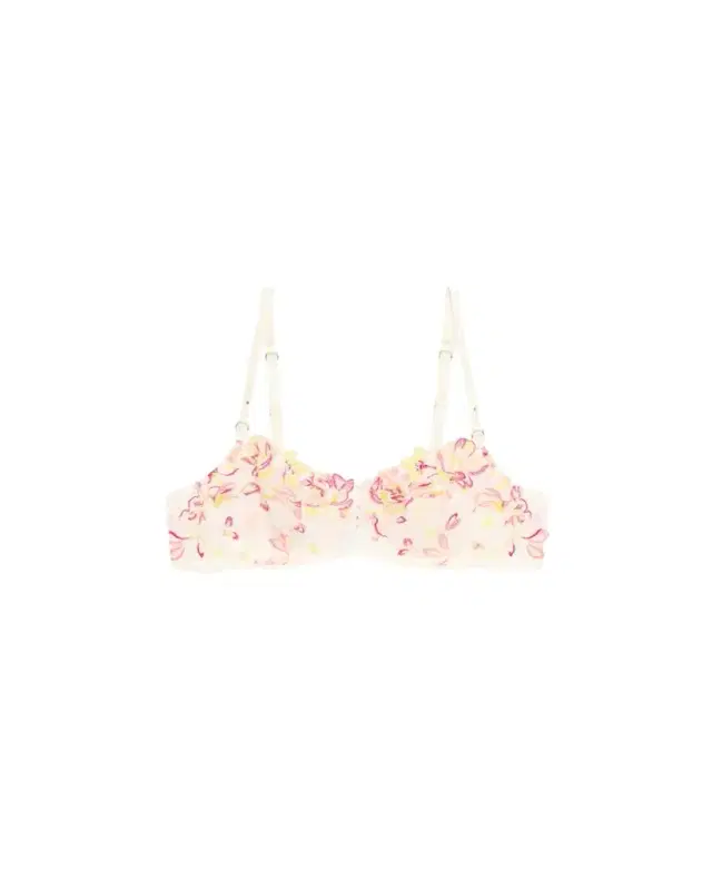Folie D'Ete Floral-Embroidered Demi Bra