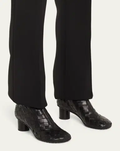 Bottega Veneta Atomic Woven Leather Cylinder-Heel Booties | Thumbnail 2