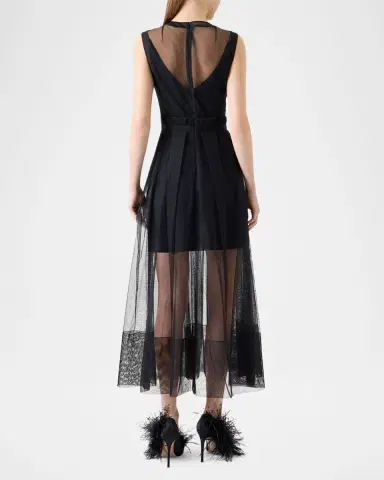 Akris Techno Tulle Fit-&-Flare Gown | Thumbnail 2 Akris Techno Tulle Fit-&-Flare Gown | Thumbnail 2