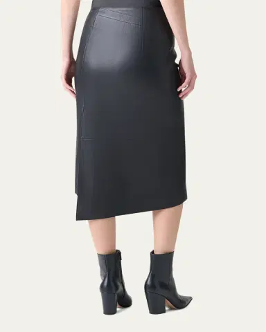 Akris Asymmetric Trapezoid Nappa Leather Midi Skirt | Thumbnail 3 Akris Asymmetric Trapezoid Nappa Leather Midi Skirt | Thumbnail 3