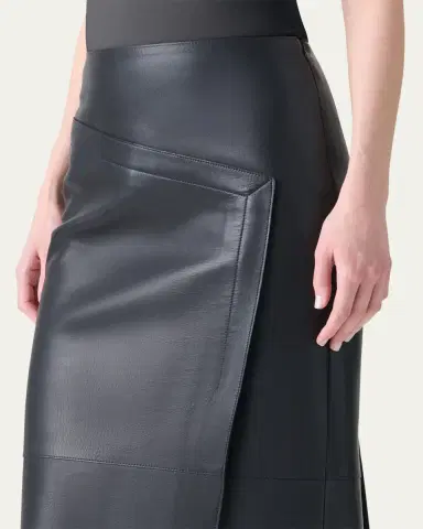Akris Asymmetric Trapezoid Nappa Leather Midi Skirt | Thumbnail 5 Akris Asymmetric Trapezoid Nappa Leather Midi Skirt | Thumbnail 5