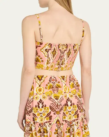 Cara Cara Maidstone Ruched Sweetheart Crop Top | Thumbnail 3 Cara Cara Maidstone Ruched Sweetheart Crop Top | Thumbnail 3