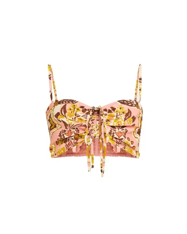 Maidstone Ruched Sweetheart Crop Top
