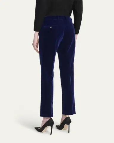 TOM FORD Velvet Slim-Leg Ankle Cigarette Trousers | Thumbnail 3 TOM FORD Velvet Slim-Leg Ankle Cigarette Trousers | Thumbnail 3