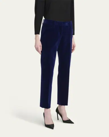 TOM FORD Velvet Slim-Leg Ankle Cigarette Trousers | Thumbnail 4 TOM FORD Velvet Slim-Leg Ankle Cigarette Trousers | Thumbnail 4