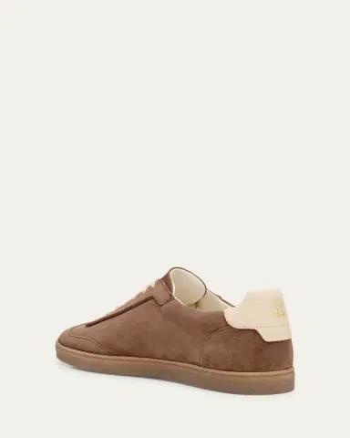 Brunello Cucinelli Men's Suede T-Toe Low-Top Sneakers | Thumbnail 4 Brunello Cucinelli Men's Suede T-Toe Low-Top Sneakers | Thumbnail 4