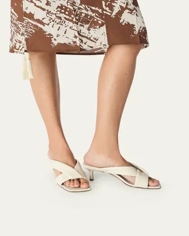 Bottega Veneta Riva Micro Woven Nappa Leather Kitten-Heel Sandals | Thumbnail 2