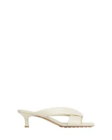 Bottega Veneta Riva Micro Woven Nappa Leather Kitten-Heel Sandals | Thumbnail 1