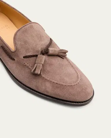Brunello Cucinelli Men's Suede Tassel Loafers | Thumbnail 4