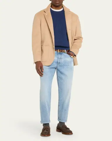 Brunello Cucinelli Men's Suede Tassel Loafers | Thumbnail 6