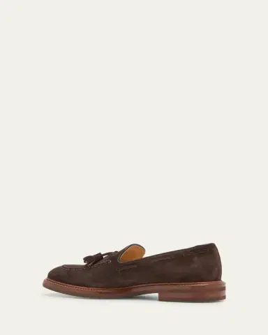 Brunello Cucinelli Men's Suede Tassel Loafers | Thumbnail 7