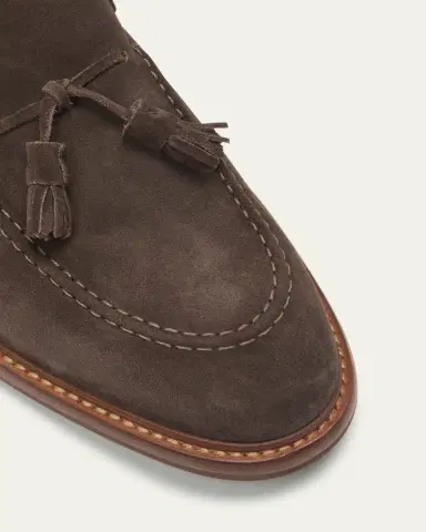 Brunello Cucinelli Men's Suede Tassel Loafers | Thumbnail 8