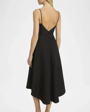 Proenza Schouler Elaine Plunging Belted Linen-Blend Midi Dress | Thumbnail 2 Proenza Schouler Elaine Plunging Belted Linen-Blend Midi Dress | Thumbnail 2