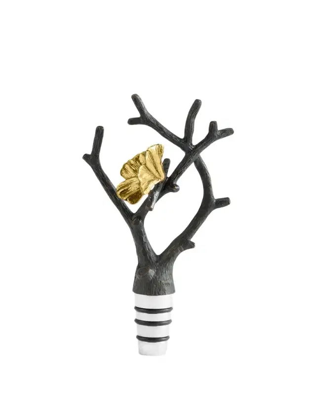 Butterfly Ginkgo Bottle Stopper