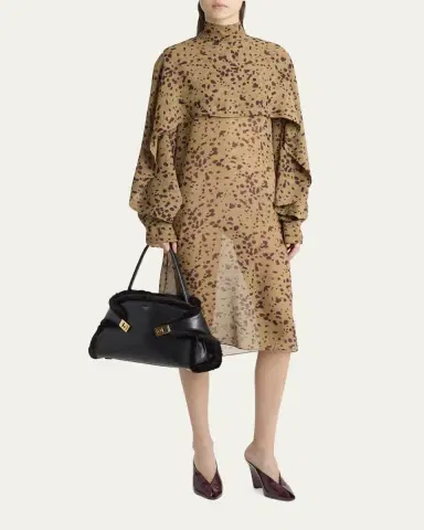 Ferragamo Hug Leather & Shearling Shoulder Bag | Thumbnail 5
