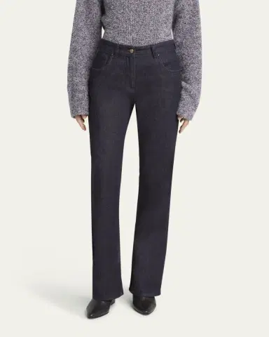 Giorgio Armani Cotton-Cashmere Denim Straight-Leg Trousers | Thumbnail 8 Giorgio Armani Cotton-Cashmere Denim Straight-Leg Trousers | Thumbnail 8