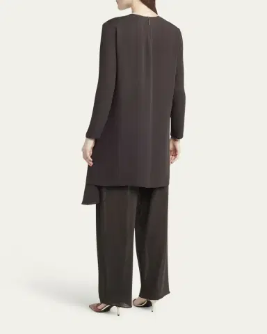 Giorgio Armani Silk Georgette Draped Tunic Dress | Thumbnail 4 Giorgio Armani Silk Georgette Draped Tunic Dress | Thumbnail 4