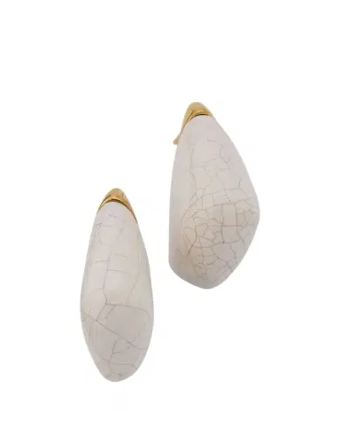 Bottega Veneta Small Fin Ceramic Earrings | Thumbnail 1 Bottega Veneta Small Fin Ceramic Earrings | Thumbnail 1