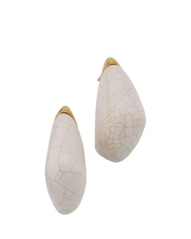 Bottega Veneta Small Fin Ceramic Earrings