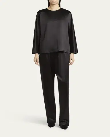 Giorgio Armani Pull-On Silk Trousers | Thumbnail 2
