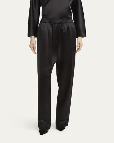 Giorgio Armani Pull-On Silk Trousers | Thumbnail 4