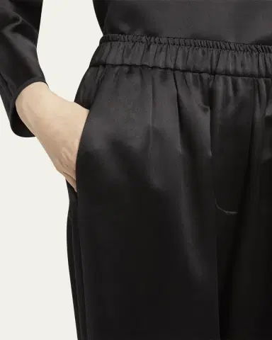 Giorgio Armani Pull-On Silk Trousers | Thumbnail 5
