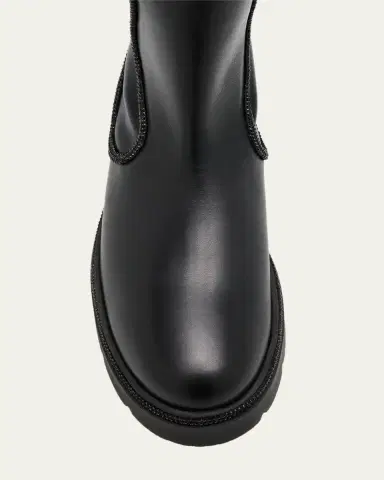 René Caovilla 50mm Strass Leather Combat Boots | Thumbnail 5 René Caovilla 50mm Strass Leather Combat Boots | Thumbnail 5