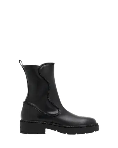 René Caovilla 50mm Strass Leather Combat Boots | Thumbnail 1 René Caovilla 50mm Strass Leather Combat Boots | Thumbnail 1