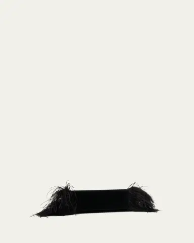 Akris Anouk Small Clutch Bag with Feather Trim | Thumbnail 5 Akris Anouk Small Clutch Bag with Feather Trim | Thumbnail 5