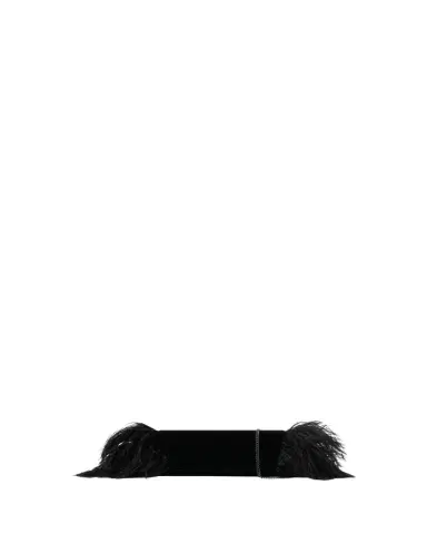 Akris Anouk Small Clutch Bag with Feather Trim | Thumbnail 1 Akris Anouk Small Clutch Bag with Feather Trim | Thumbnail 1