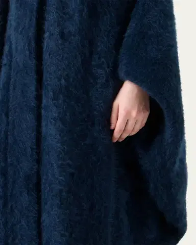 Akris Brushed Cashmere Hooded Long Cape Coat | Thumbnail 5