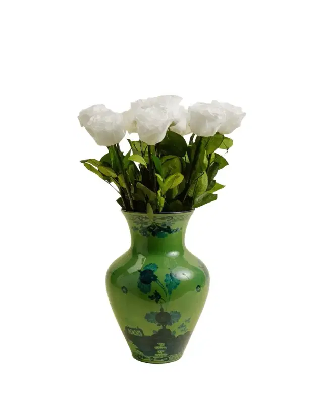 Venus ET Fleur x Ginori 1735 Eternity Roses in Ming Porcelain Vase, 20" Tall