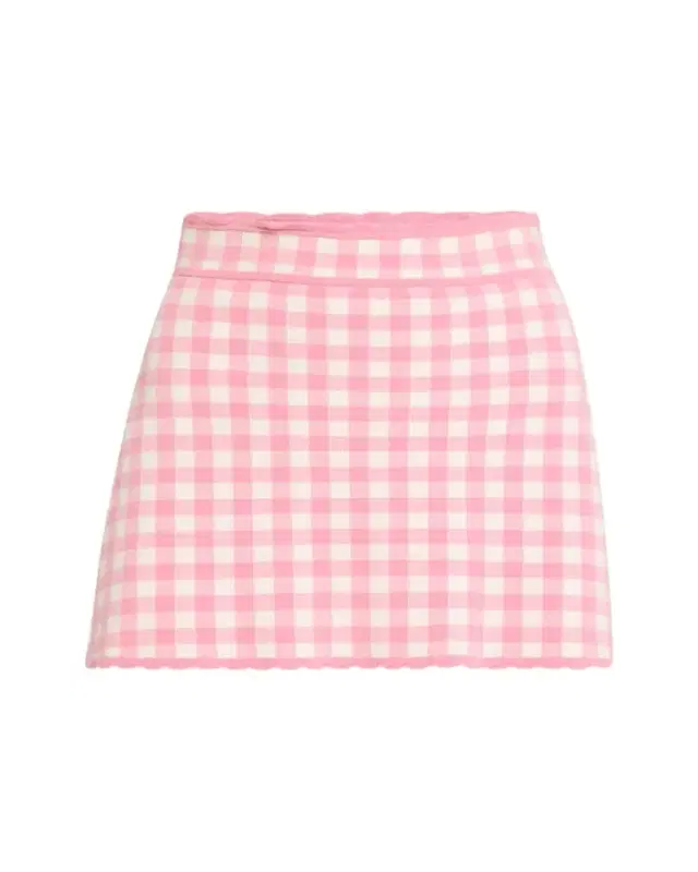 Muna Gingham Mini Skirt